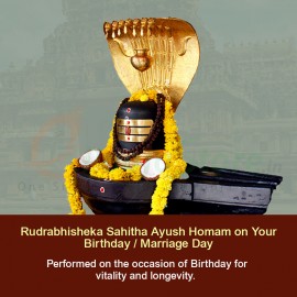 Rudrabhisheka Sahitha Ayush Homam on Your Birthday / Marriage Day 